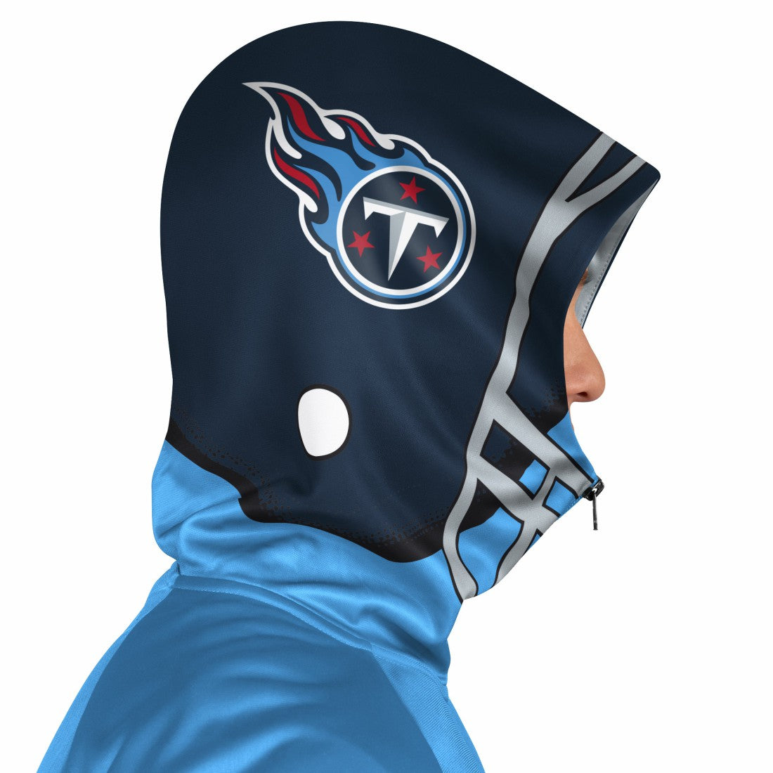 Tennessee Titans Pro Player Helmet Full-Zip Hooded Track Jacket Light Blue/Navy | NFL