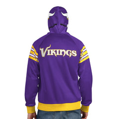Minnesota Vikings Pro Player Helmet Full-Zip Hooded Track Jacket Purple/Gold | NFL