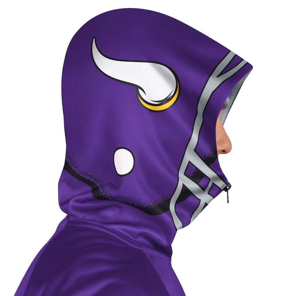 Minnesota Vikings Pro Player Helmet Full-Zip Hooded Track Jacket Purple/Gold | NFL