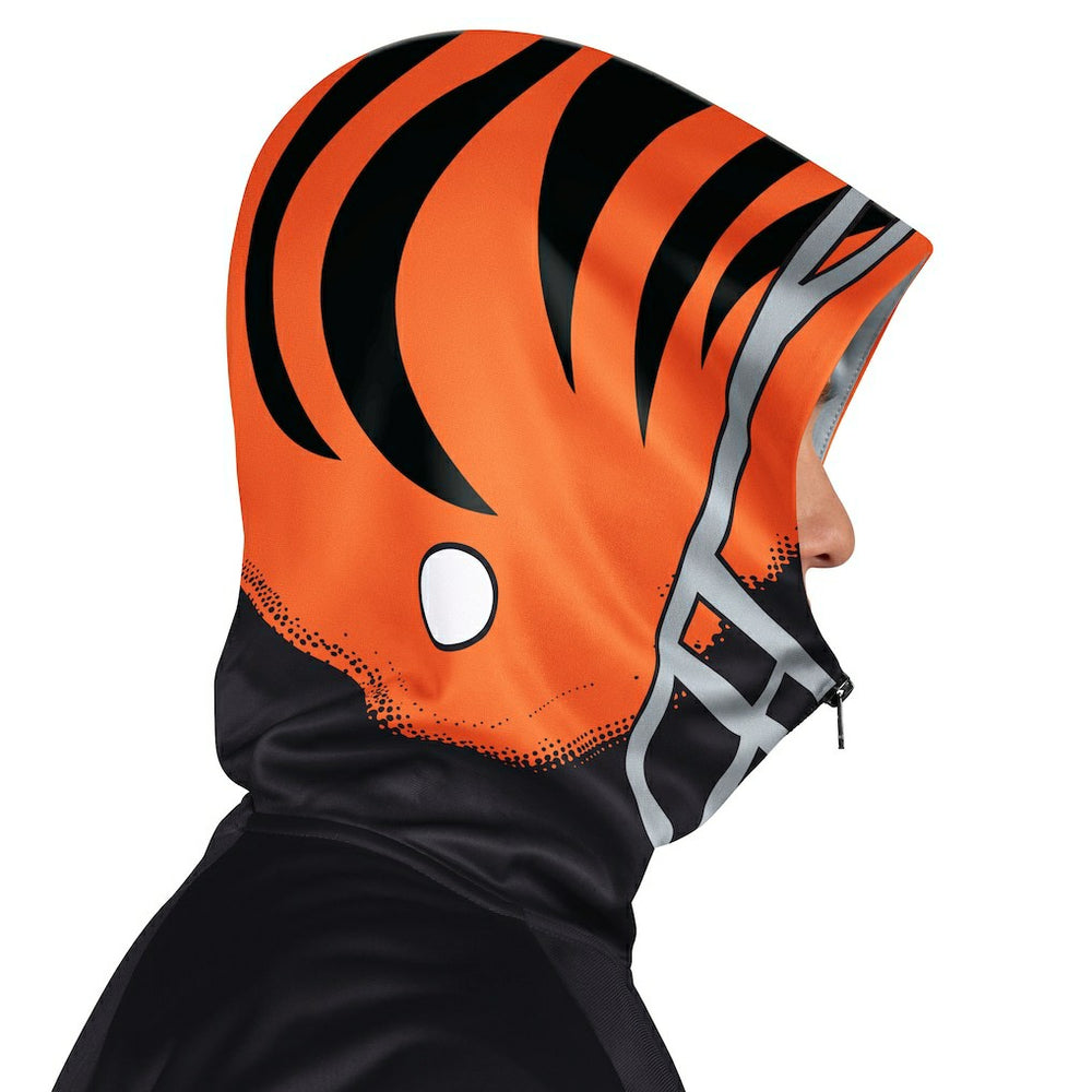 Cincinnati Bengals Pro Player Helmet Full-Zip Hooded Track Jacket Black/Orange | NFL