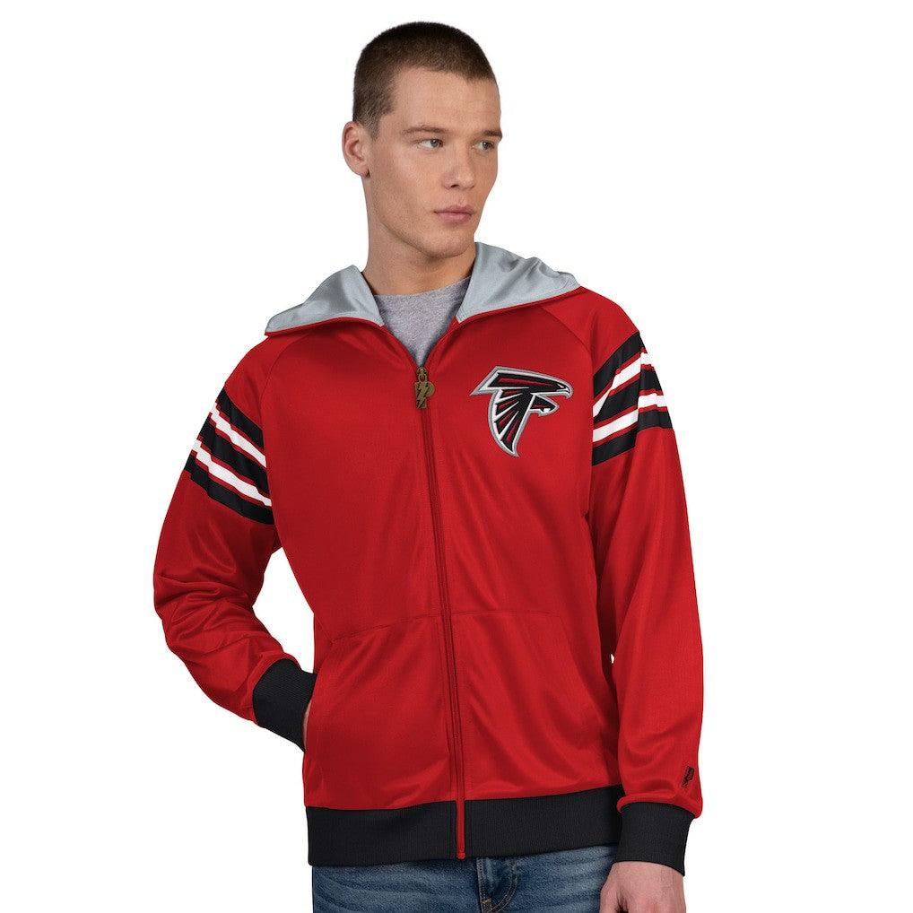 Atlanta Falcons Pro Player Helmet Full-Zip Hooded Track Jacket Red/Black | NFL