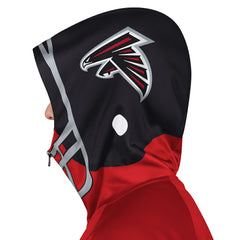 Atlanta Falcons Pro Player Helmet Full-Zip Hooded Track Jacket Red/Black | NFL