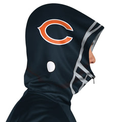 Chicago Bears Pro Player Helmet Full-Zip Hooded Track Jacket Navy/Orange | NFL