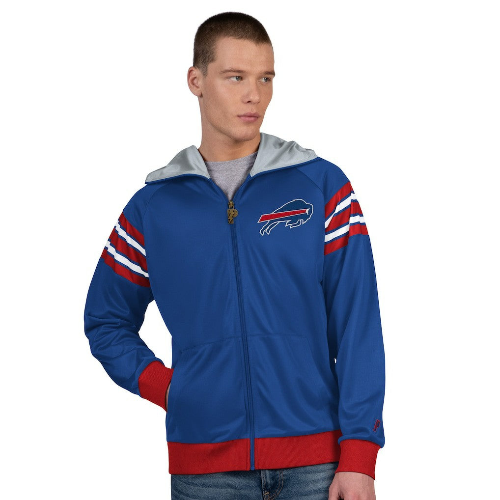 Buffalo Bills Pro Player Helmet Full-Zip Hooded Track Jacket Royal/White | NFL