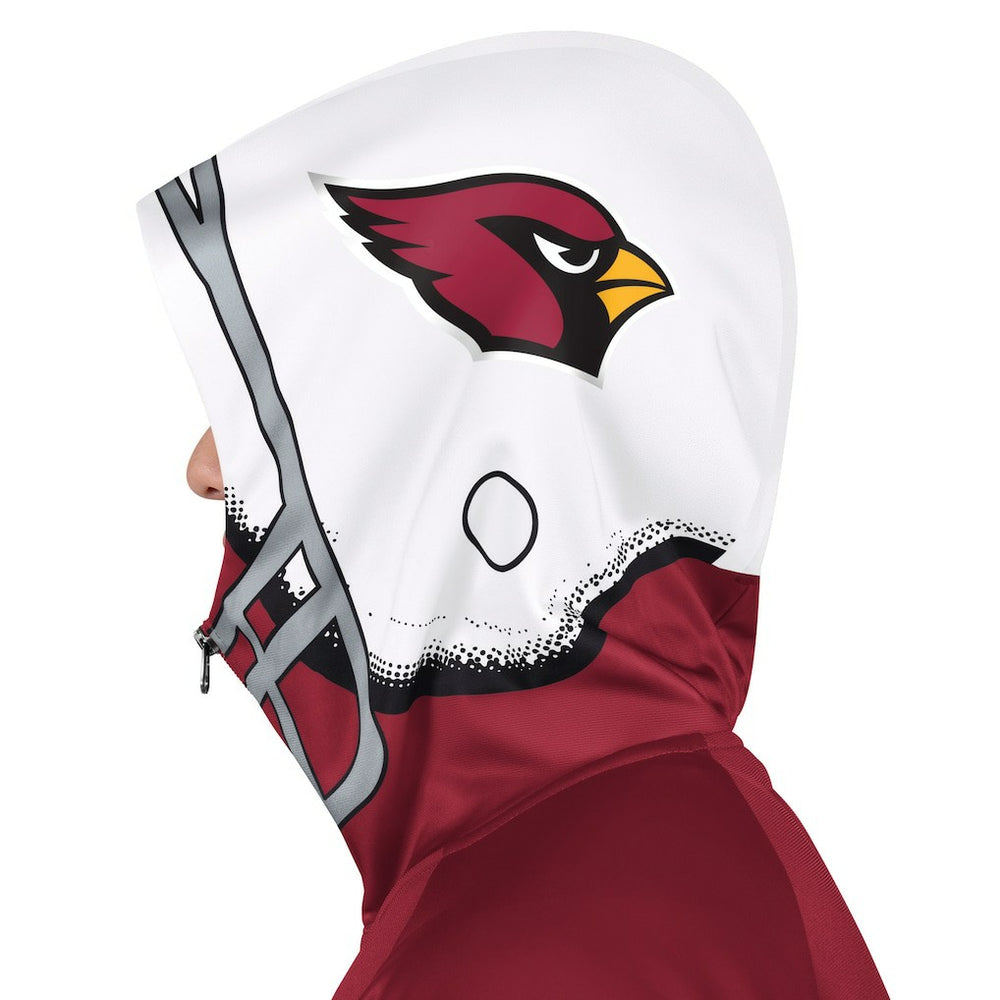 Arizona Cardinals Pro Player Helmet Full-Zip Hooded Track Jacket Cardinal/White | NFL