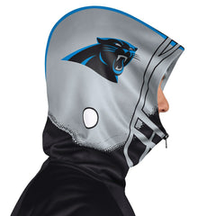 Carolina Panthers Pro Player Helmet Full-Zip Hooded Track Jacket Black/Silver | NFL