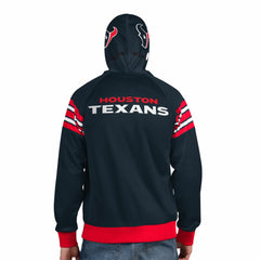Houston Texans Pro Player Helmet Full-Zip Hooded Track Jacket Navy/Red | NFL