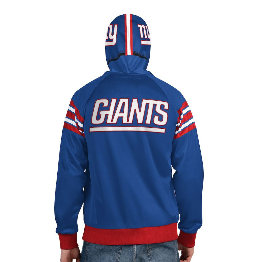 New York Giants Pro Player Helmet Full-Zip Hooded Track Jacket Royal/Red | NFL