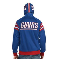 New York Giants Pro Player Helmet Full-Zip Hooded Track Jacket Royal/Red | NFL