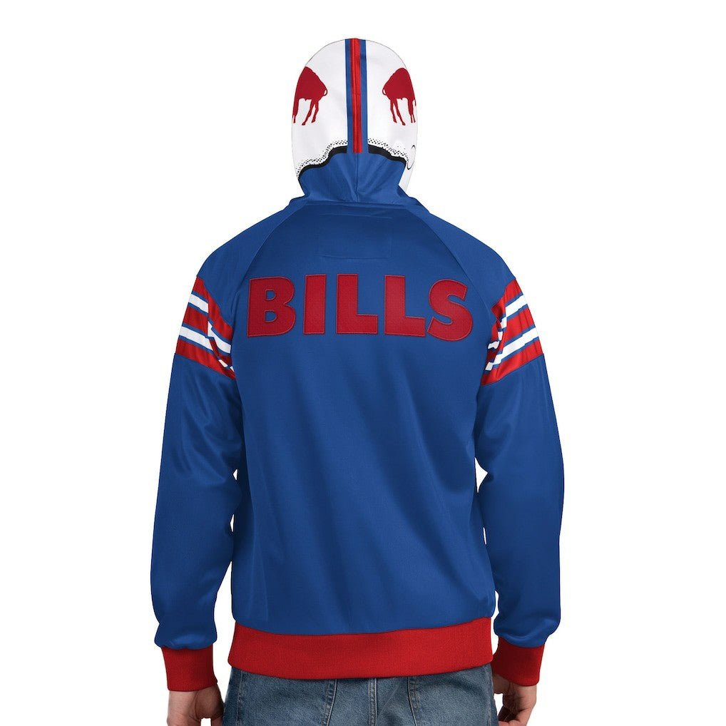 Buffalo Bills Pro Player Retro Helmet Full-Zip Hooded Track Jacket Royal/Red | NFL