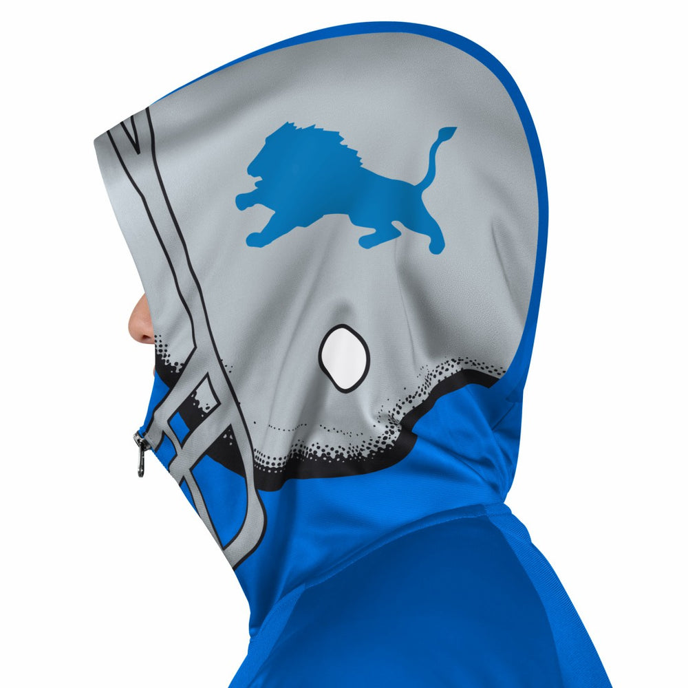 Detroit Lions Pro Player Retro Helmet Full-Zip Hooded Track Jacket Blue/Silver | NFL