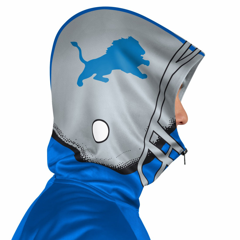 Detroit Lions Pro Player Retro Helmet Full-Zip Hooded Track Jacket Blue/Silver | NFL