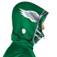 Philadelphia Eagles Pro Player Retro Helmet Full-Zip Hooded Track Jacket Kelly Green/Black | NFL