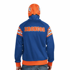 Denver Broncos Pro Player Retro Helmet Full-Zip Hooded Track Jacket Royal/Orange | NFL