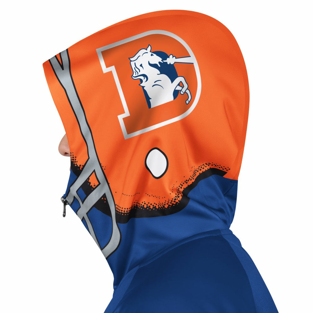 Denver Broncos Pro Player Retro Helmet Full-Zip Hooded Track Jacket Royal/Orange | NFL