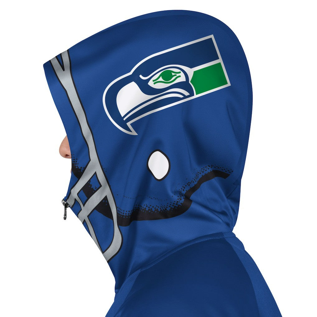Seattle Seahawks Pro Player Retro Helmet Full-Zip Hooded Track Jacket Royal/Green | NFL