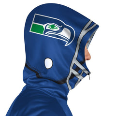 Seattle Seahawks Pro Player Retro Helmet Full-Zip Hooded Track Jacket Royal/Green | NFL