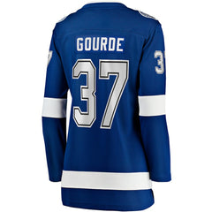 Yanni Gourde Tampa Bay Lightning Fanatics Women's Home Breakaway Player Jersey - Blue - NHL