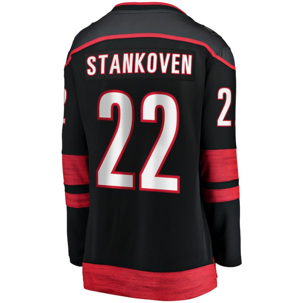 Logan Stankoven Carolina Hurricanes Fanatics Women's Home Breakaway Player Jersey - Black - NHL
