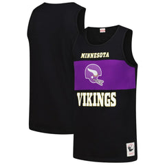 Minnesota Vikings Retro Colorblock Tank Top Black | Mitchell & Ness
