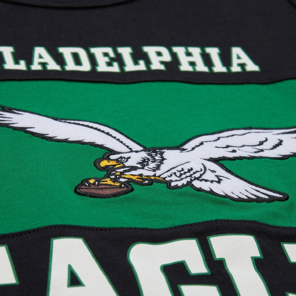 Philadelphia Eagles Retro Colorblock Tank Top Black | Mitchell & Ness