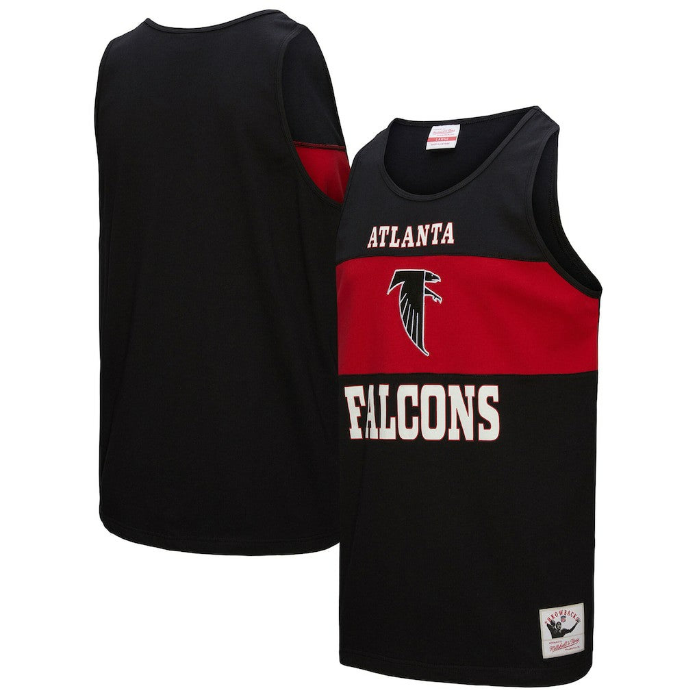 Atlanta Falcons Retro Colorblock Tank Top Black | Mitchell & Ness