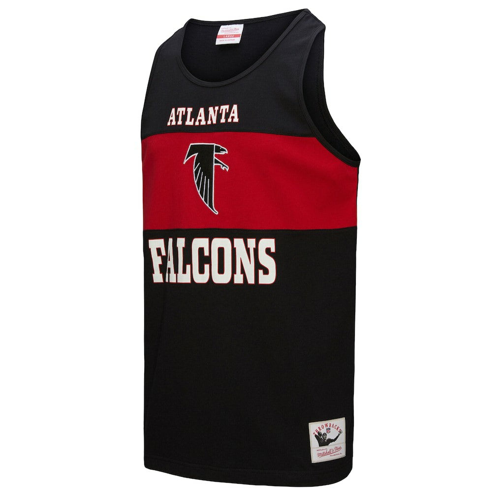 Atlanta Falcons Retro Colorblock Tank Top Black | Mitchell & Ness