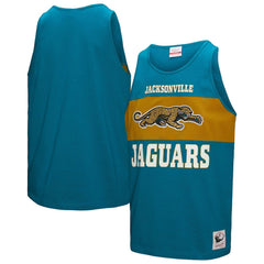 Jacksonville Jaguars Retro Colorblock Tank Top Teal | Mitchell & Ness