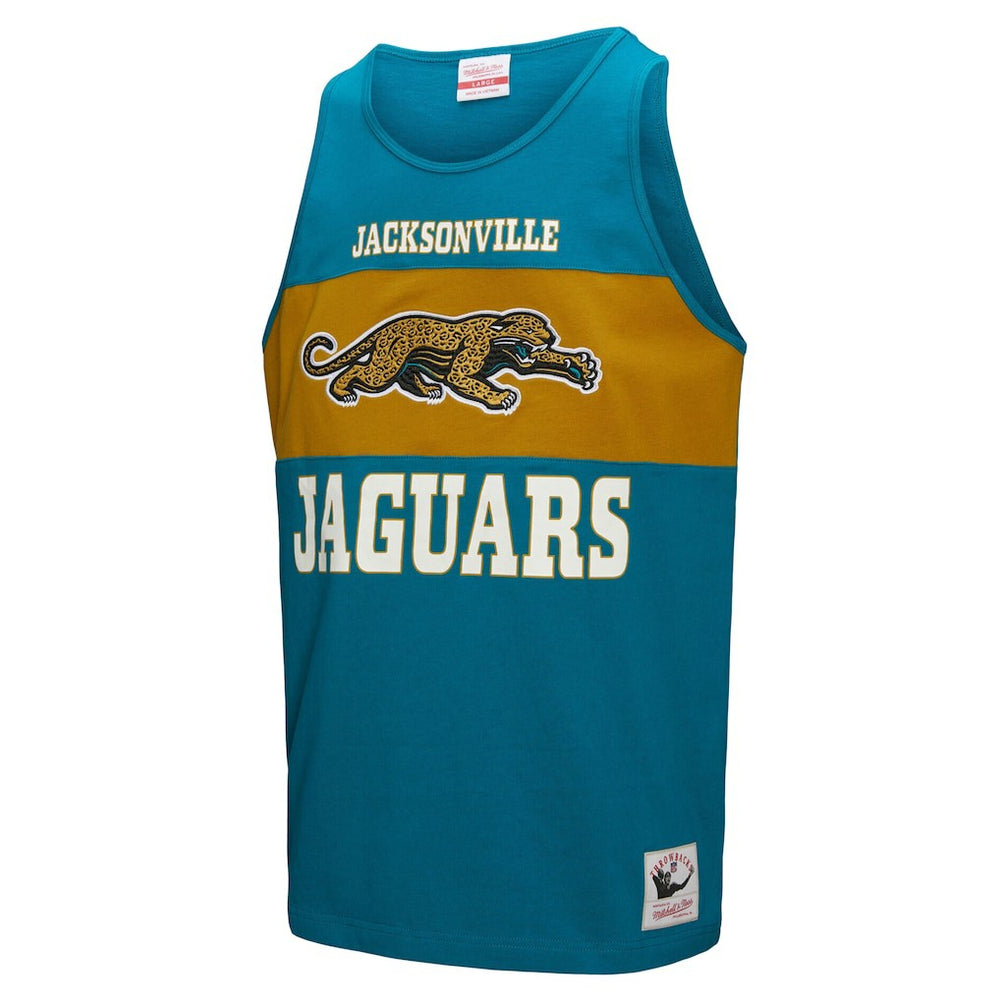 Jacksonville Jaguars Retro Colorblock Tank Top Teal | Mitchell & Ness