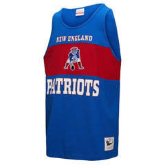 New England Patriots Retro Colorblock Tank Top Royal | Mitchell & Ness