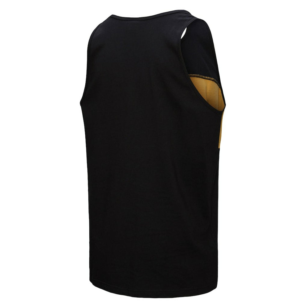 New Orleans Saints Retro Colorblock Tank Top Black | Mitchell & Ness