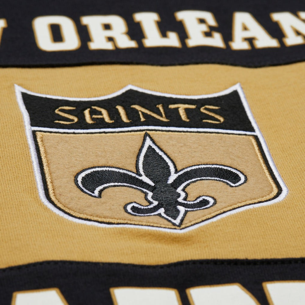 New Orleans Saints Retro Colorblock Tank Top Black | Mitchell & Ness