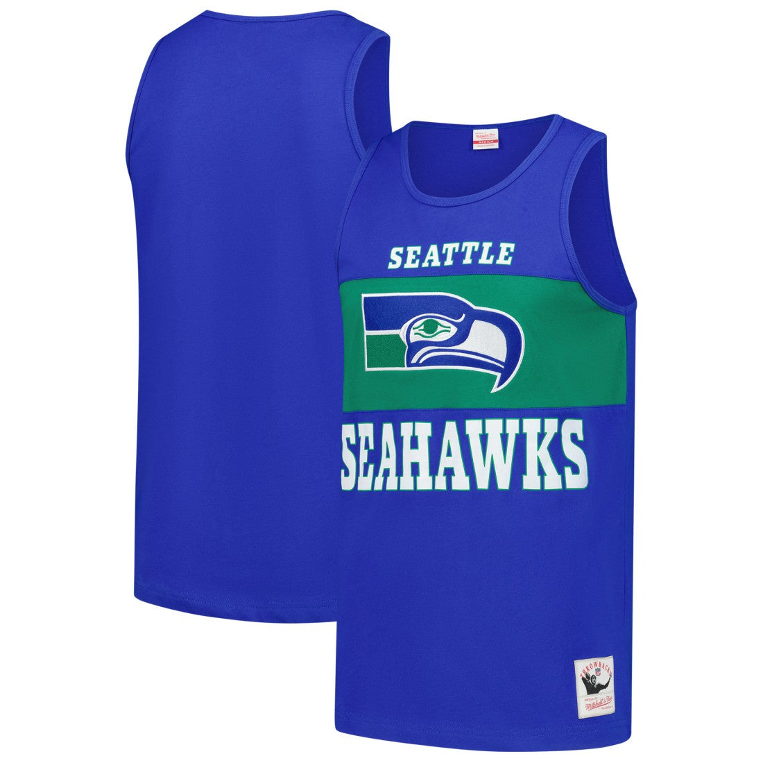 Seattle Seahawks Retro Colorblock Tank Top Royal | Mitchell & Ness