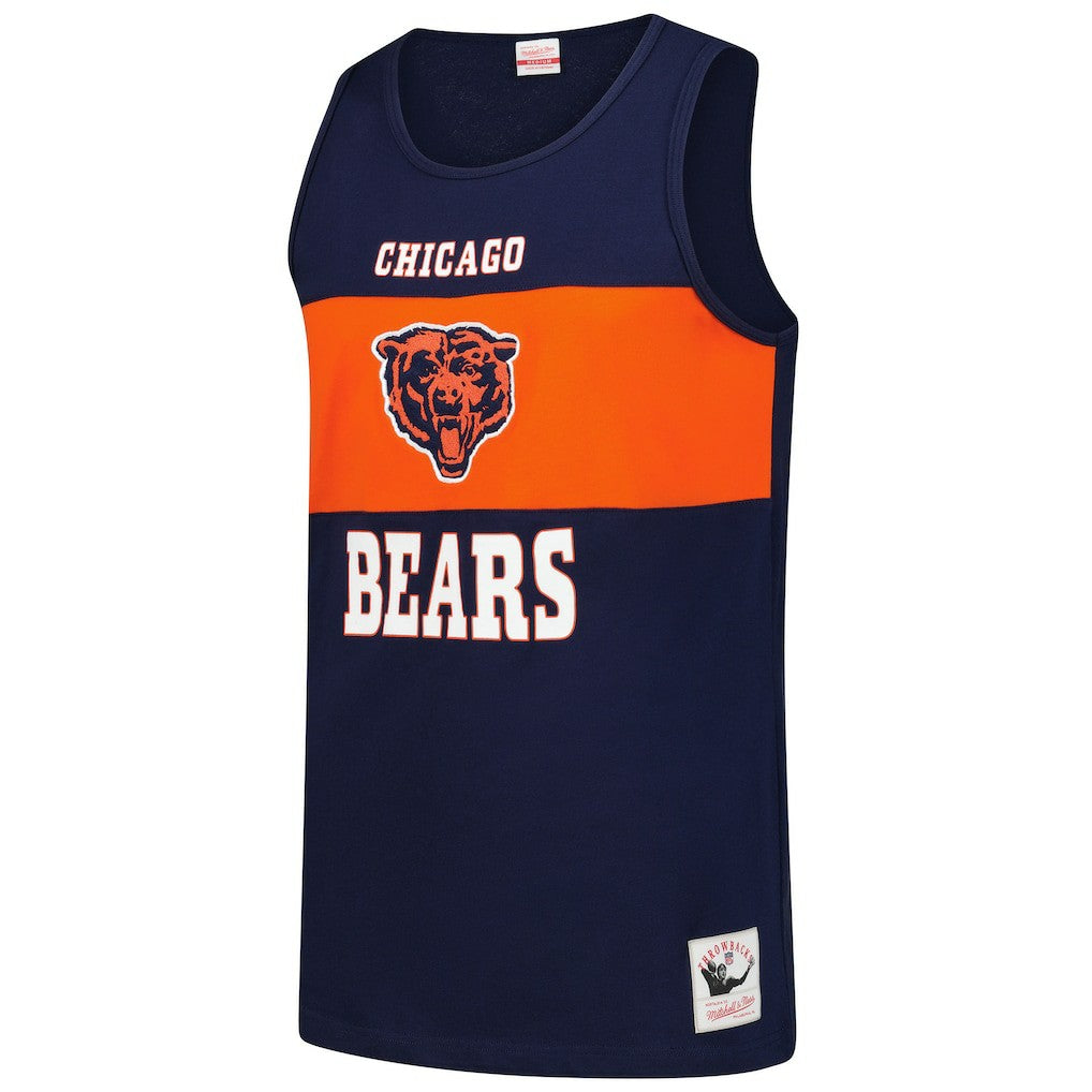 Chicago Bears Retro Colorblock Tank Top Navy | Mitchell & Ness