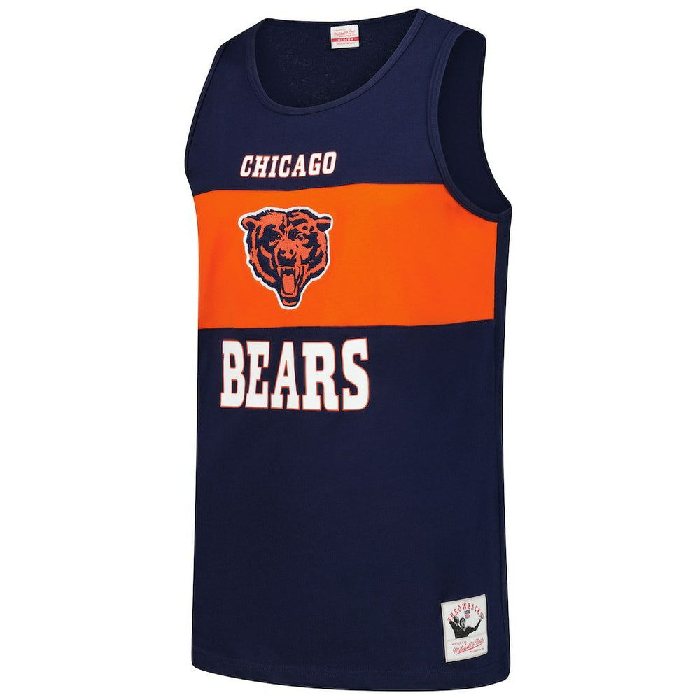 Chicago Bears Retro Colorblock Tank Top Navy | Mitchell & Ness