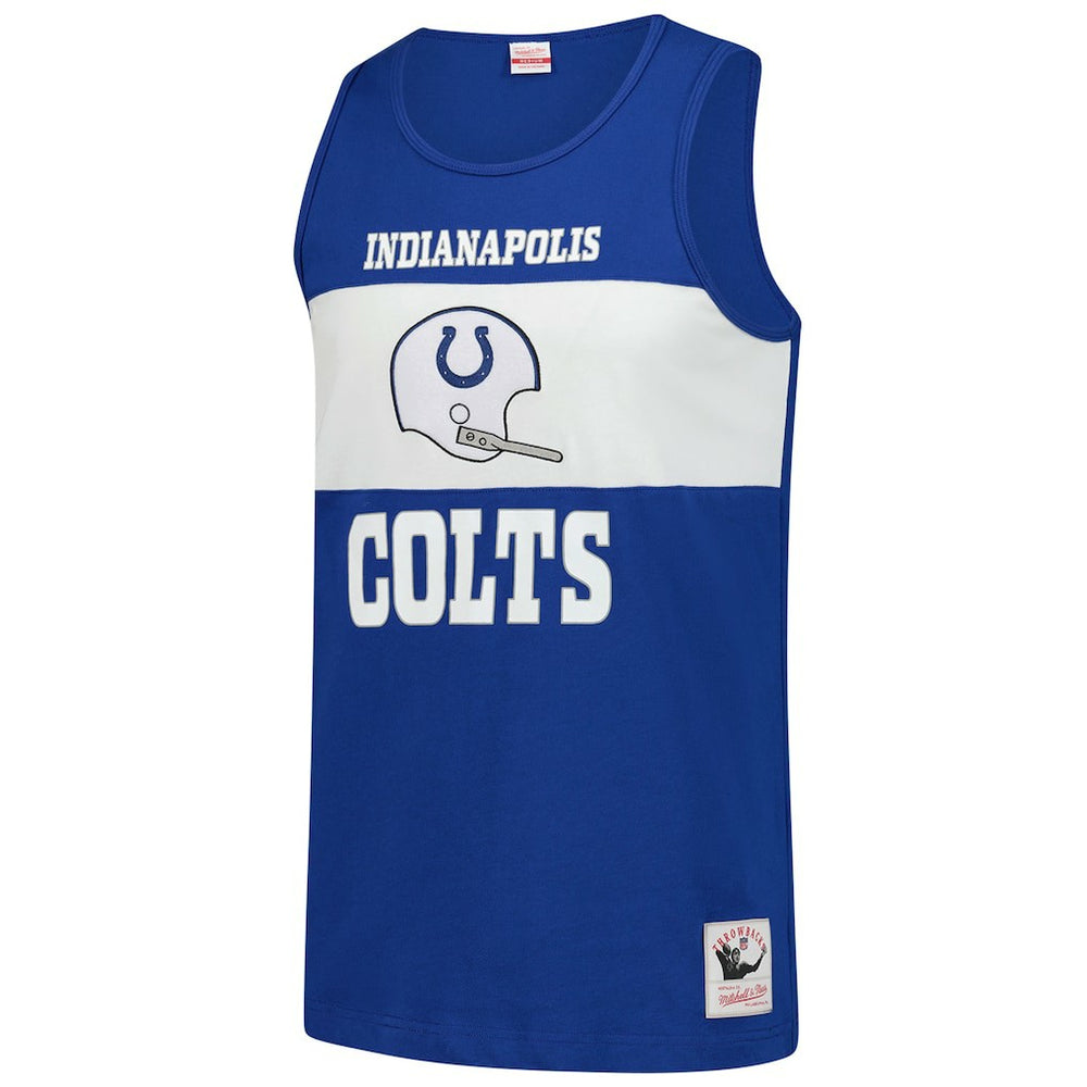 Indianapolis Colts Retro Colorblock Tank Top Royal | Mitchell & Ness