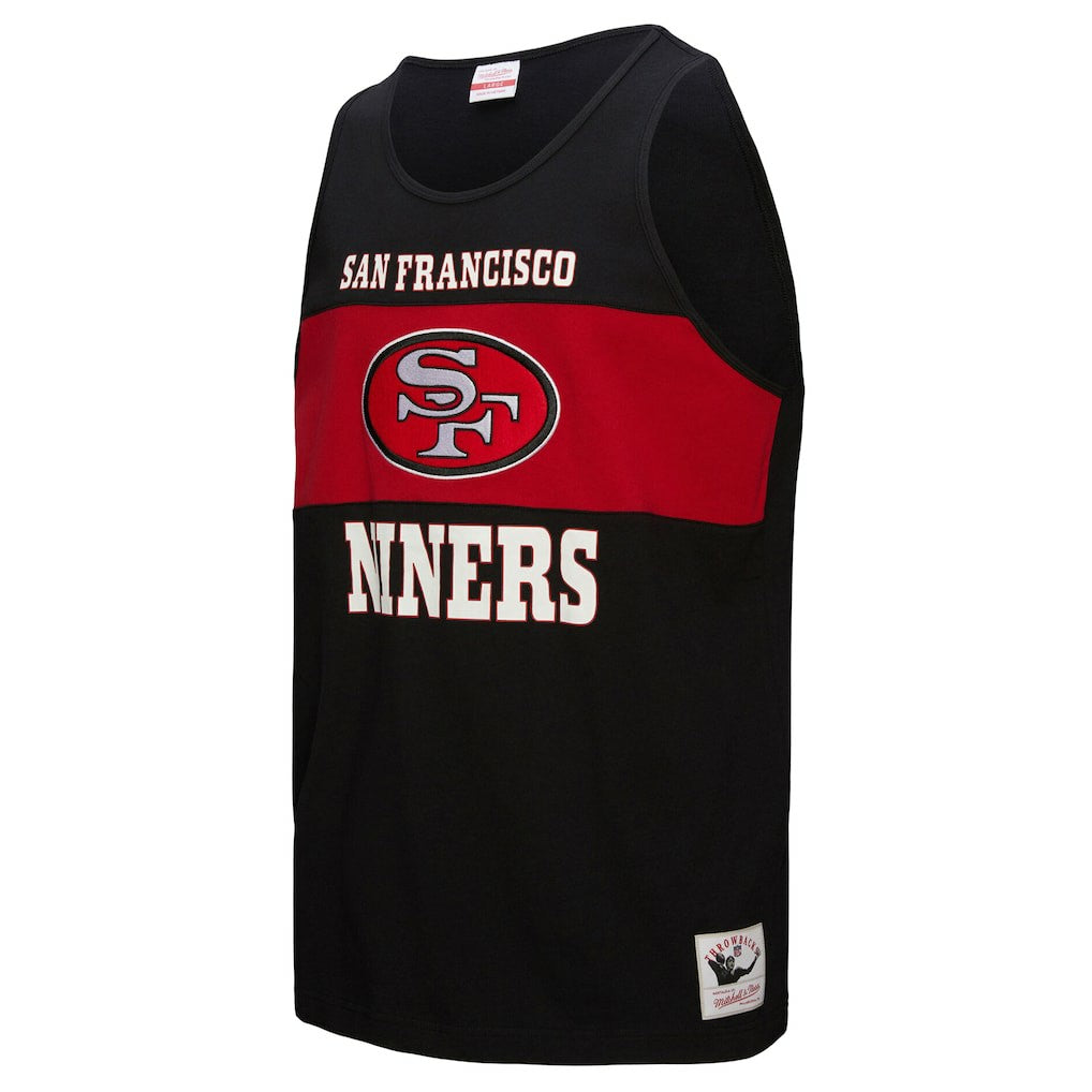 San Francisco 49ers Retro Colorblock Tank Top Black | Mitchell & Ness