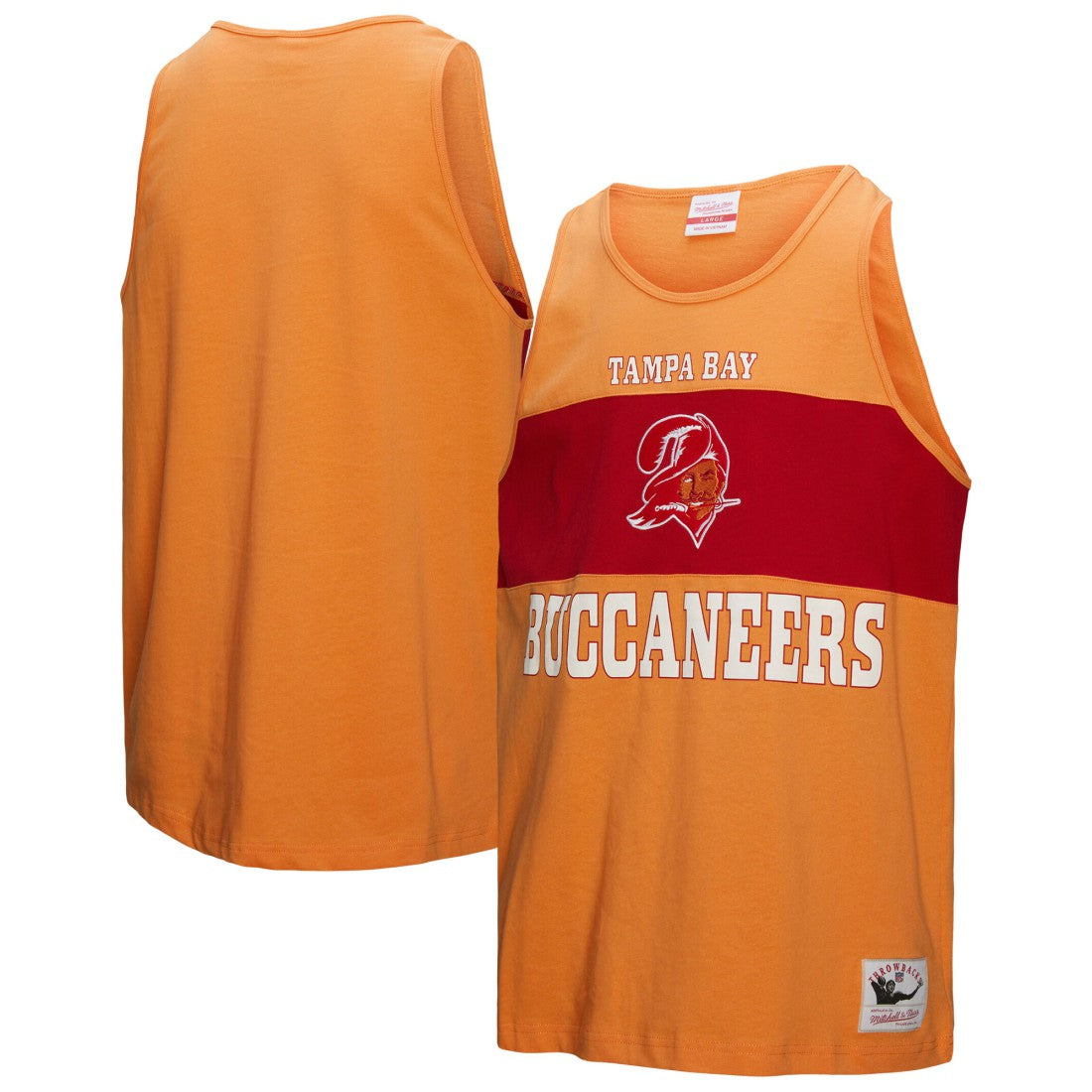 Tampa Bay Buccaneers Retro Colorblock Tank Top Orange | Mitchell & Ness