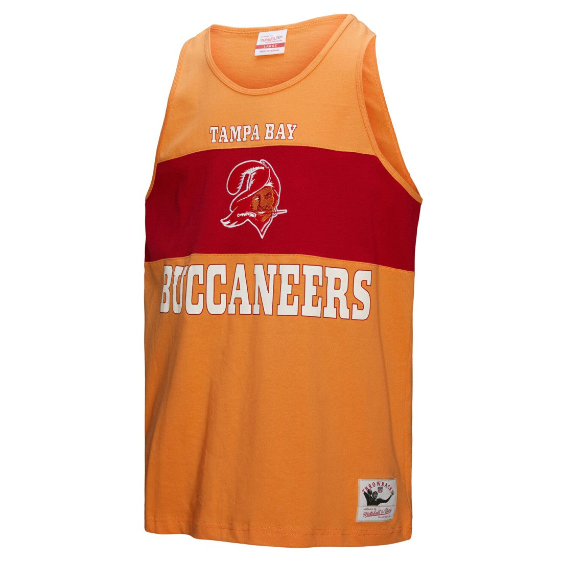 Tampa Bay Buccaneers Retro Colorblock Tank Top Orange | Mitchell & Ness