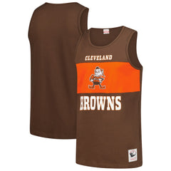 Cleveland Browns Retro Colorblock Tank Top Brown | Mitchell & Ness