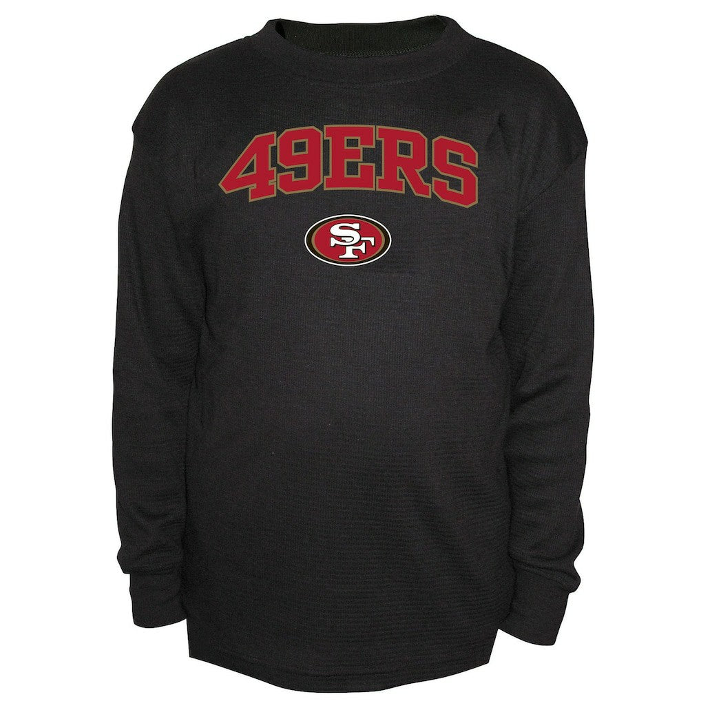 San Francisco 49ers Big & Tall Thermal Long Sleeve Crew Neck T-Shirt Black | Fanatics