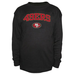 San Francisco 49ers Big & Tall Thermal Long Sleeve Crew Neck T-Shirt Black | Fanatics