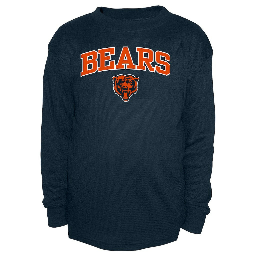 Chicago Bears Big & Tall Thermal Long Sleeve Crew Neck T-Shirt Navy | Fanatics