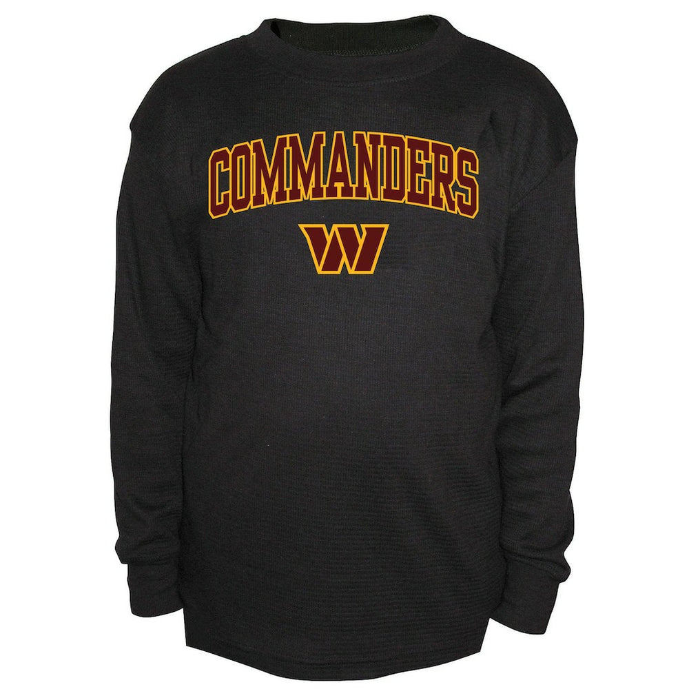 Washington Commanders Big & Tall Thermal Long Sleeve Crew Neck T-Shirt Black | Fanatics