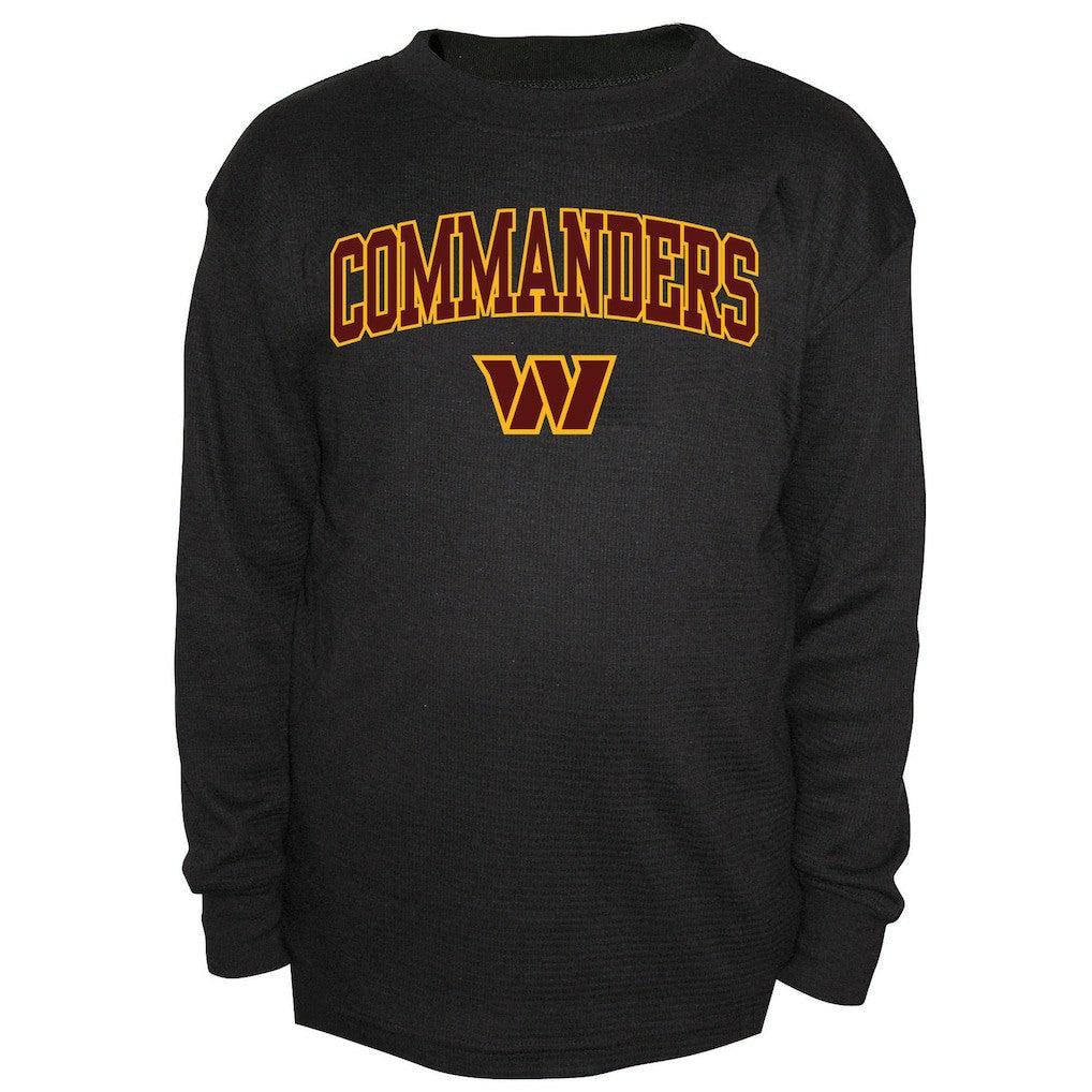 Washington Commanders Big & Tall Thermal Long Sleeve Crew Neck T-Shirt Black | Fanatics