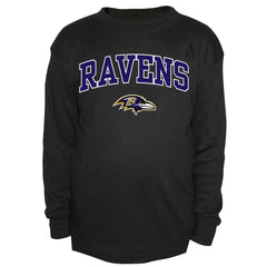 Baltimore Ravens Big & Tall Thermal Long Sleeve Crew Neck T-Shirt Black | Fanatics