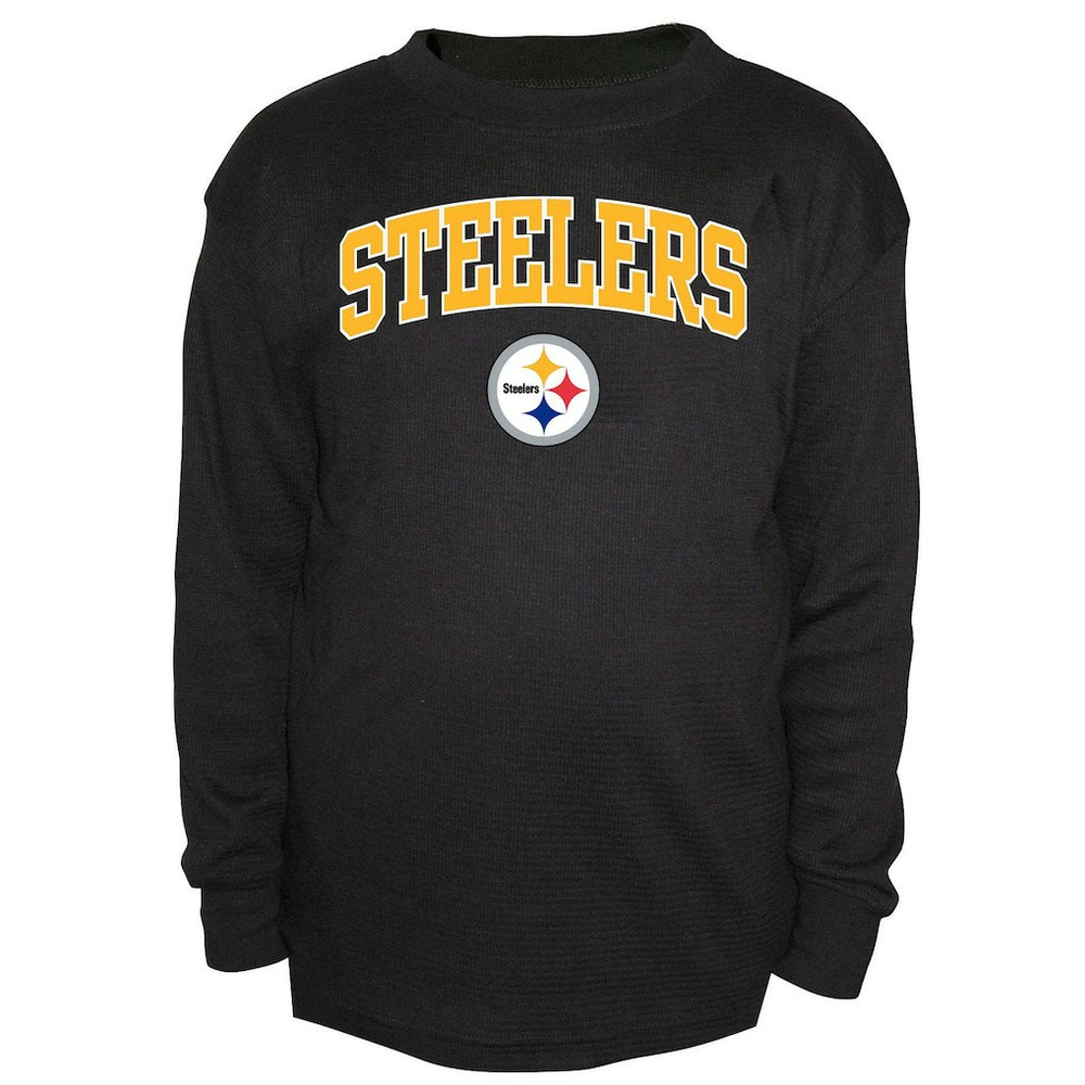Pittsburgh Steelers Big & Tall Thermal Long Sleeve Crew Neck T-Shirt Black | Fanatics