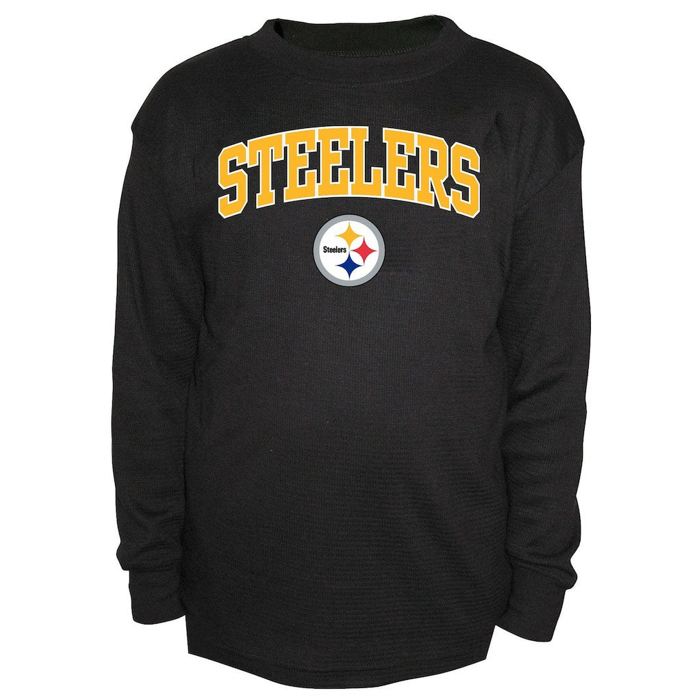 Pittsburgh Steelers Big & Tall Thermal Long Sleeve Crew Neck T-Shirt Black | Fanatics