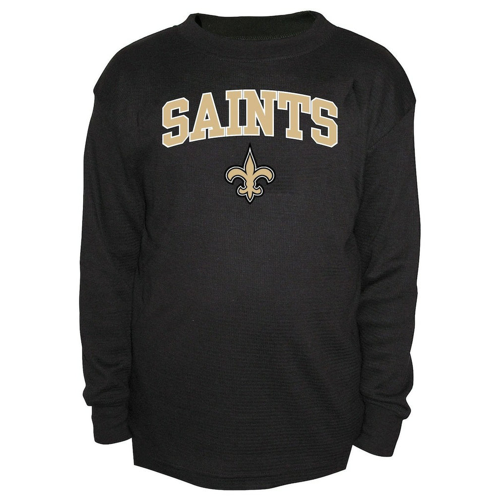 New Orleans Saints Big & Tall Thermal Long Sleeve Crew Neck T-Shirt Black | Fanatics