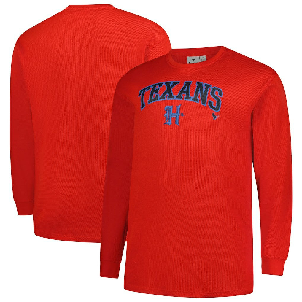 Houston Texans Big & Tall Throwback Thermal Long Sleeve T-Shirt Red | Fanatics
